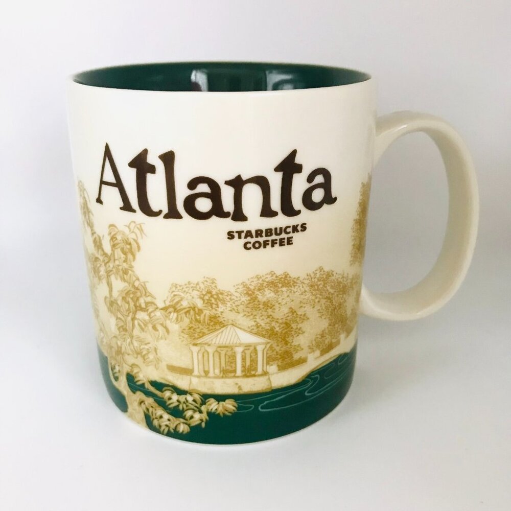 Starbucks Atlanta Coffee Mug 16 Oz Georgia Green Collector's Series 2012